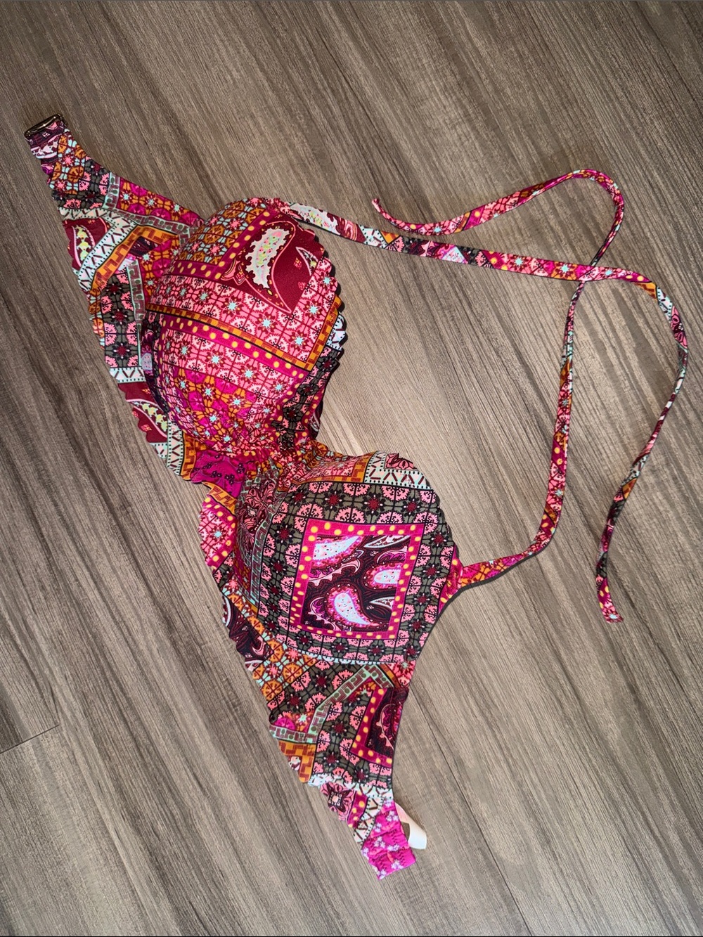Victoria's Secret Pink Multi Paisley Print Bikini Top